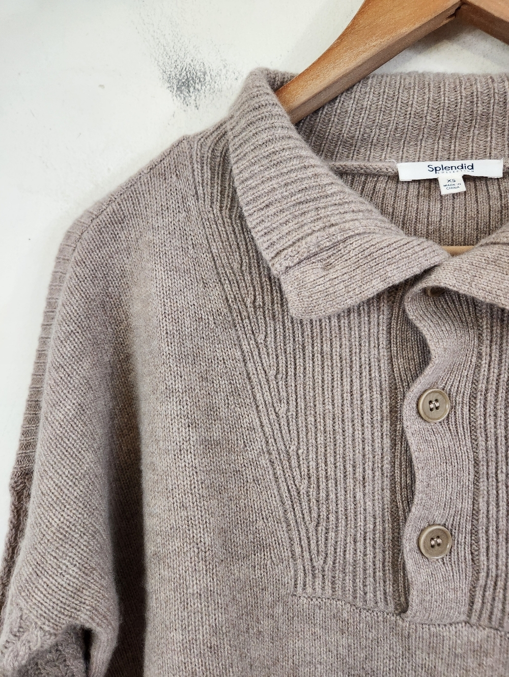 Splendid Nora Cashmere Polo Sweater - Picture 3 of 6